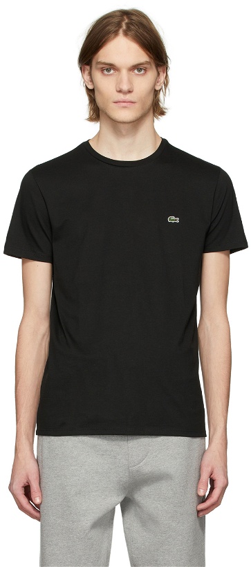 Photo: Lacoste Black Pima Cotton Logo T-Shirt