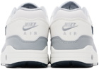 Nike White & Gray Air Max 1 Sneakers