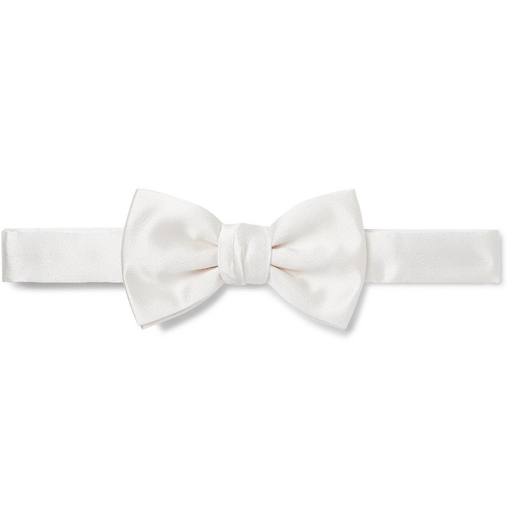 Photo: Lanvin - Pre-Tied Silk Bow Tie - White
