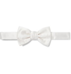 Lanvin - Pre-Tied Silk Bow Tie - White