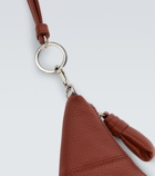 Lemaire - Croissant leather coin purse with strap