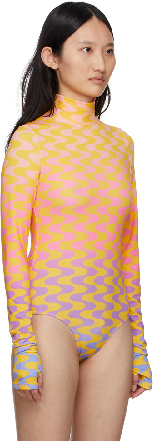 FENSI SSENSE Exclusive Yellow 'Mystery Of Love' Bodysuit