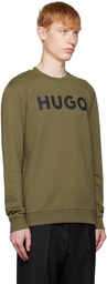 Hugo Khaki Crewneck Sweatshirt