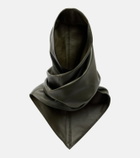 Nour Hammour Draped leather hood