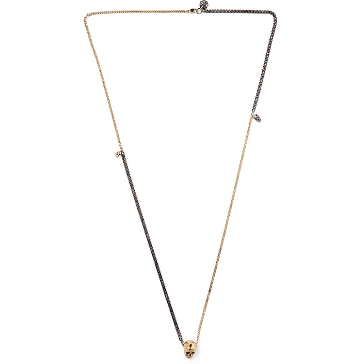 Photo: Alexander McQueen - Gold and Gunmetal-Tone Necklace - Gold