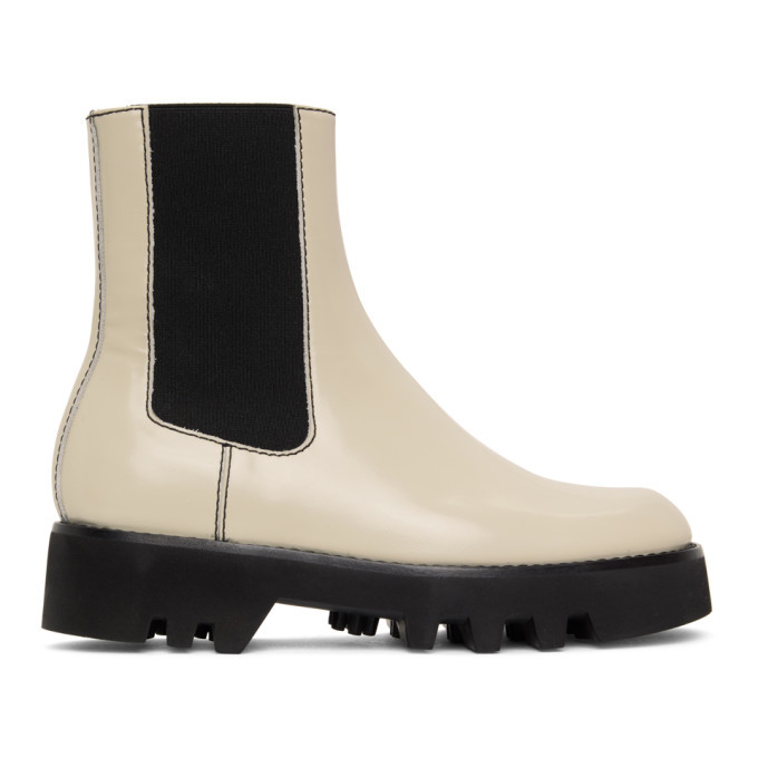 Photo: JW Anderson Off-White Logo Chelsea Boots