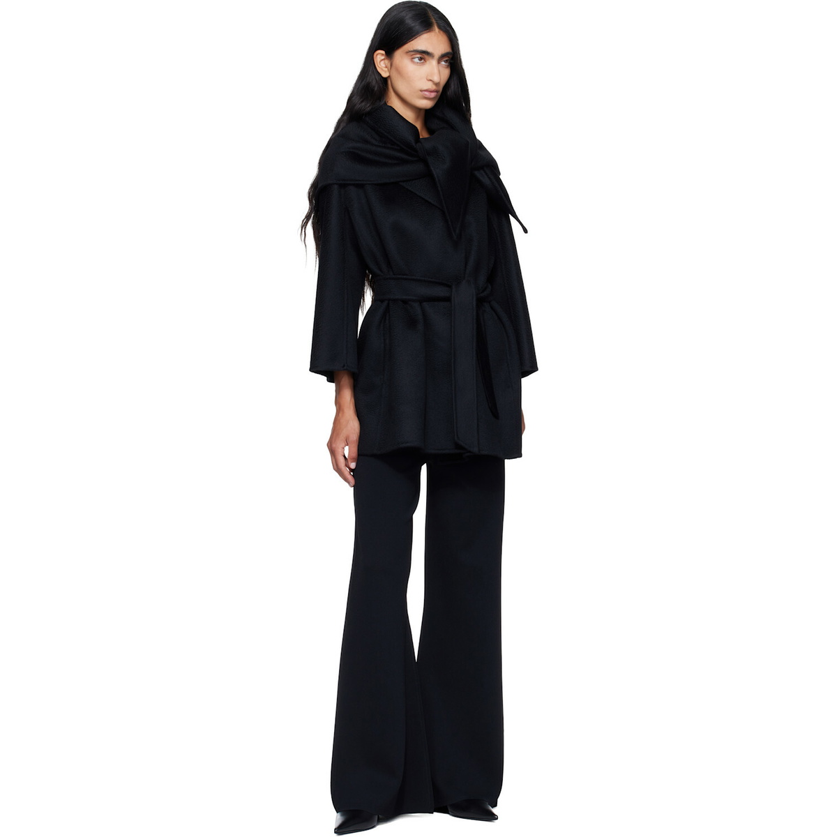 Max Mara Black Detto Cashmere Coat