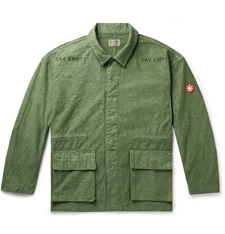 Photo: Cav Empt - Logo-Detailed Printed Cotton Jacket - Green