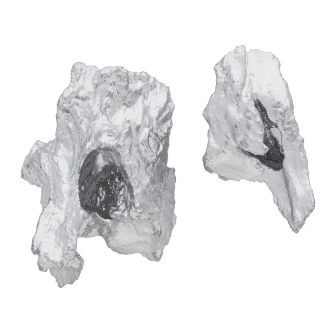 Ingy Stockholm Silver Object No. 69 Asymmetric Earrings