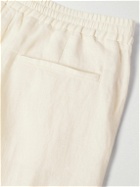 Canali - Straight-Leg Linen Drawstring Trousers - Neutrals