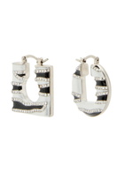 Jacquemus Les Boucles Rond Carré Enamelled Hoop Earrings - Black - One Size