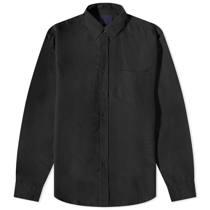 Photo: Portuguese Flannel Men's Belavista Button Down Oxford Shirt in Black