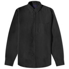 Portuguese Flannel Men's Belavista Button Down Oxford Shirt in Black