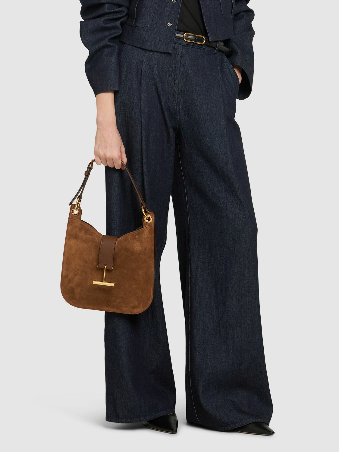 TOM FORD - Small Tara Suede Crossbody Bag