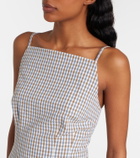 Veronica Beard Gingham cotton seersucker minidress