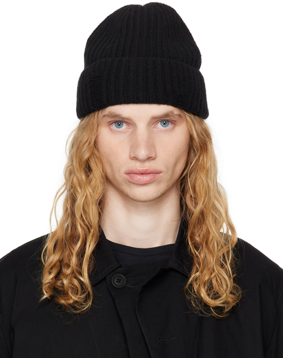 ANN DEMEULEMEESTERビーニー Ann Demeulemeester Black Sterk Beanie Ann Demeulemeester