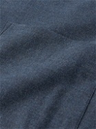 De Bonne Facture - Button-Down Collar Cotton-Flannel Overshirt - Blue