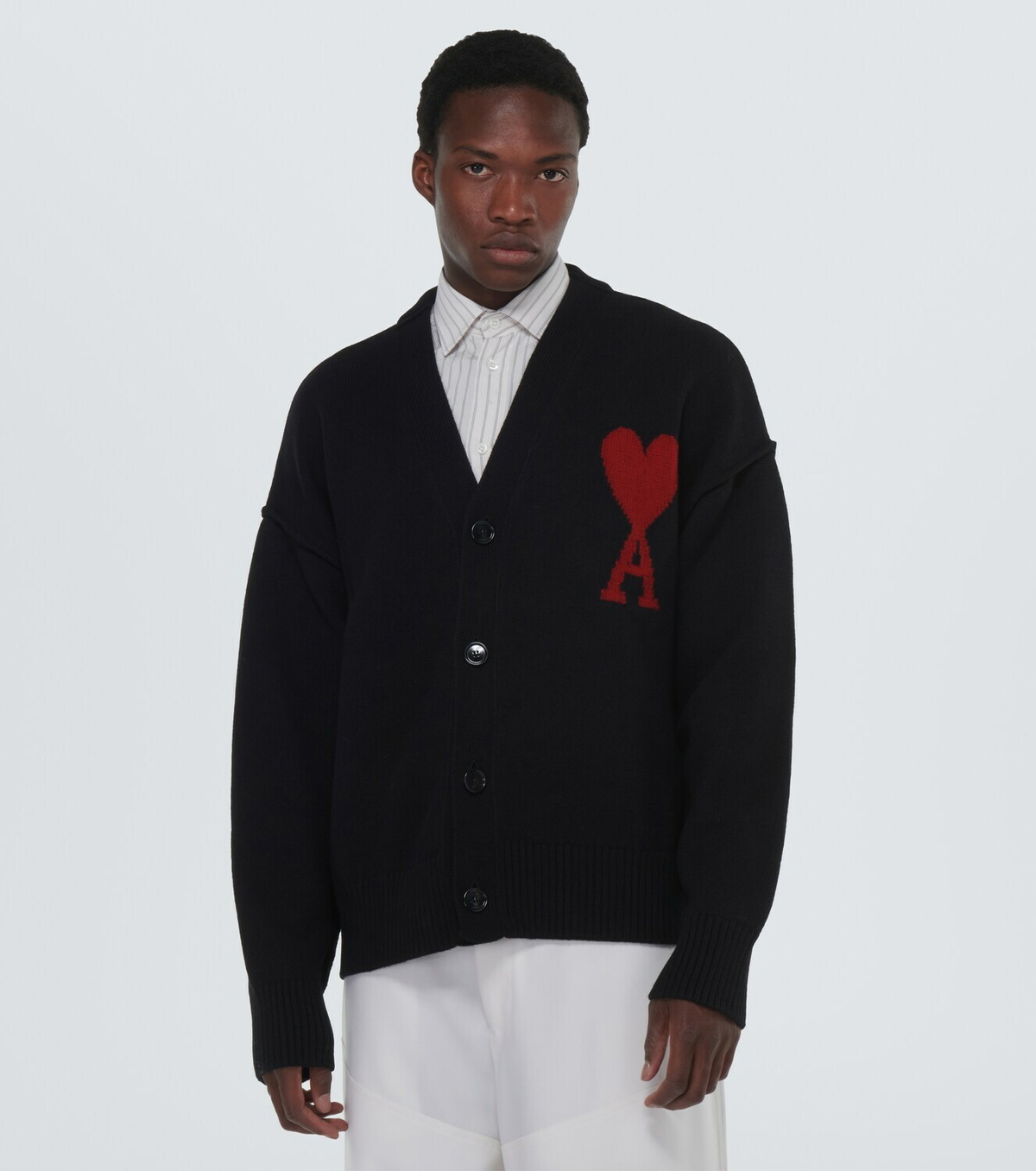 Ami Paris Ami de Cœur virgin wool cardigan
