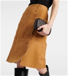 Yves Salomon High-rise leather midi skirt