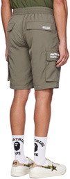 AAPE by A Bathing Ape Khaki Moonface Cargo Shorts