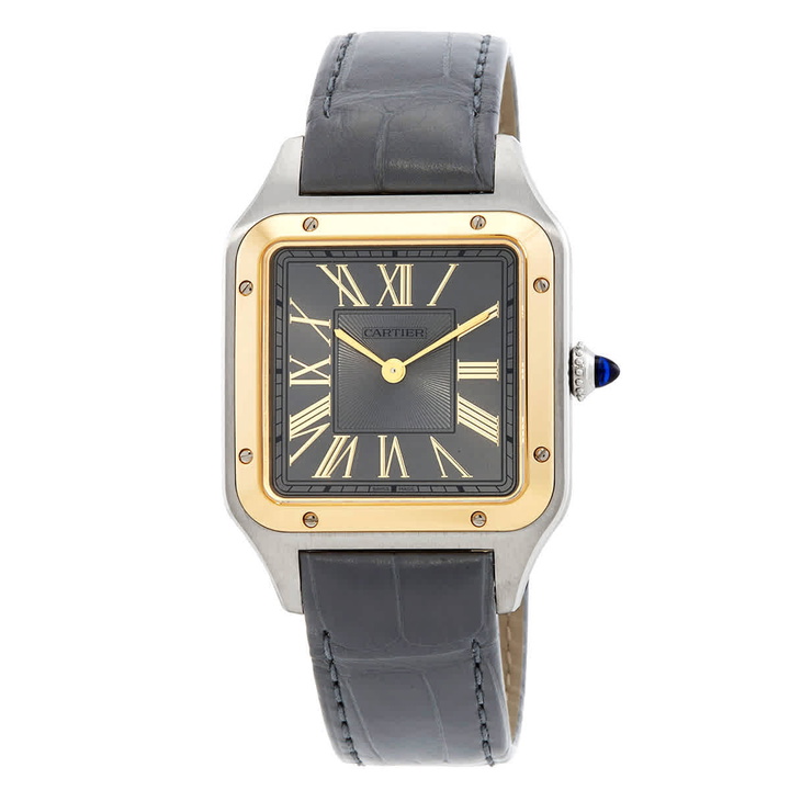 Photo: Cartier Santos-Dumont Quartz Gray Dial Unisex Watch W2SA0028