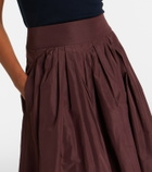 'S Max Mara Pleated taffeta midi skirt