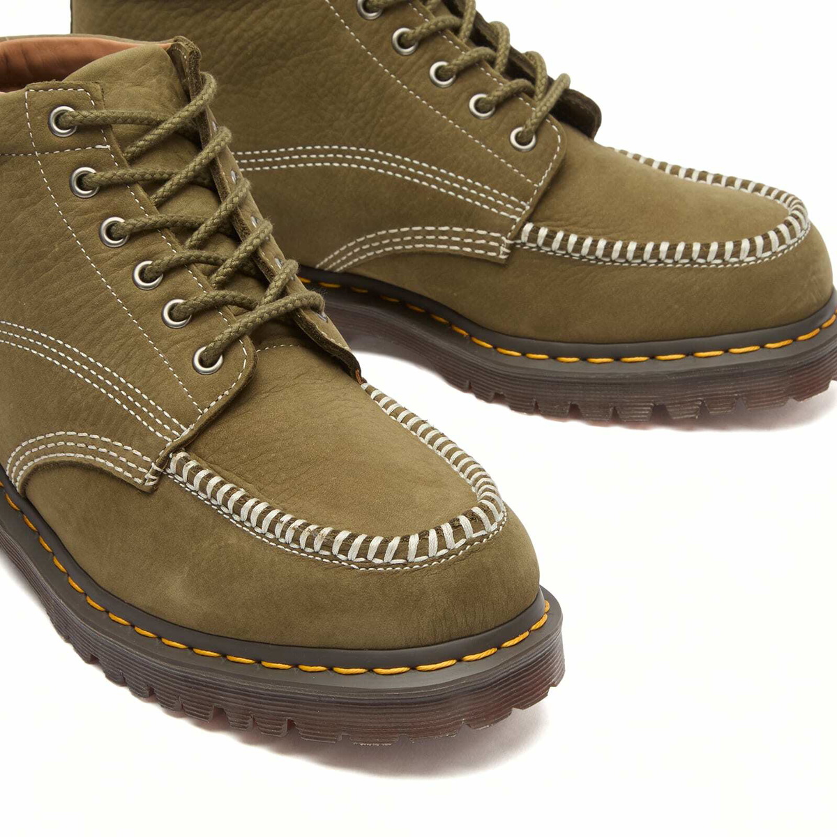 Dr. Martens Men's Lowell Chukka Boot in Olive Milled Nubuck
