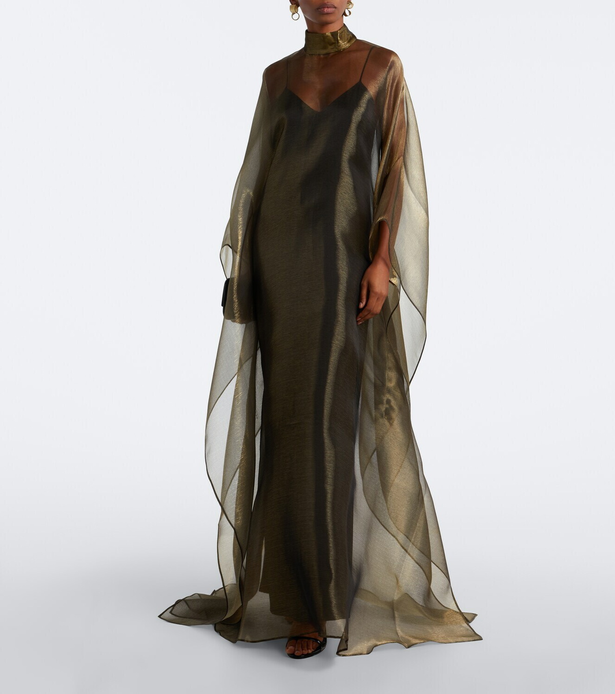 Taller Marmo Sphinx draped organza kaftan