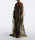 Taller Marmo Sphinx draped organza kaftan