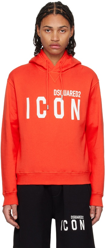 Photo: Dsquared2 Red Icon Cool Hoodie