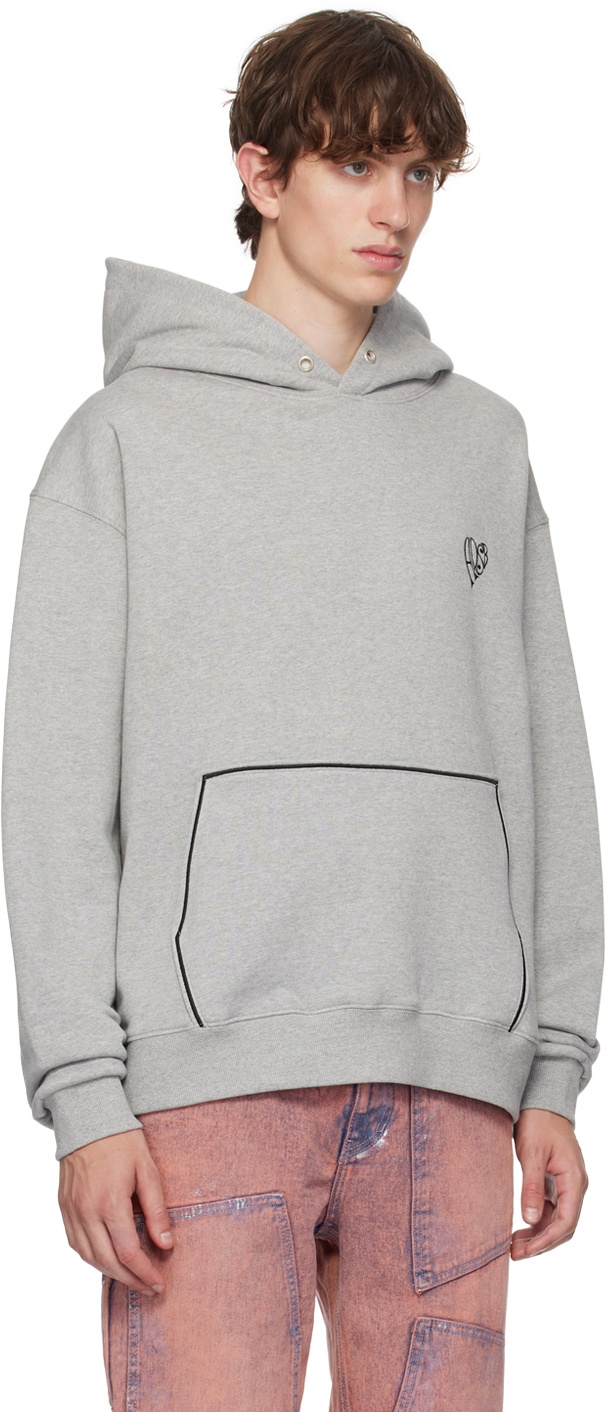 Andersson Bell Gray Heart Hoodie Andersson Bell Andersson Bell Gray Heart Hoodie Andersson Bell