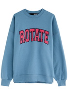 Rotate Sunday Logo Cotton Sweatshirt Blue