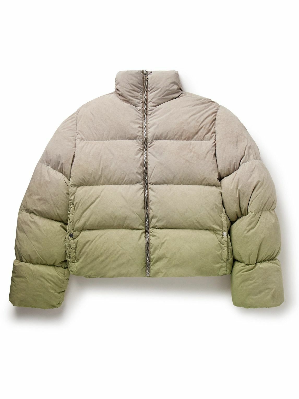 Photo: Rick Owens - Moncler Cyclopic Quilted Padded Ombré Shell Down Jacket - Neutrals