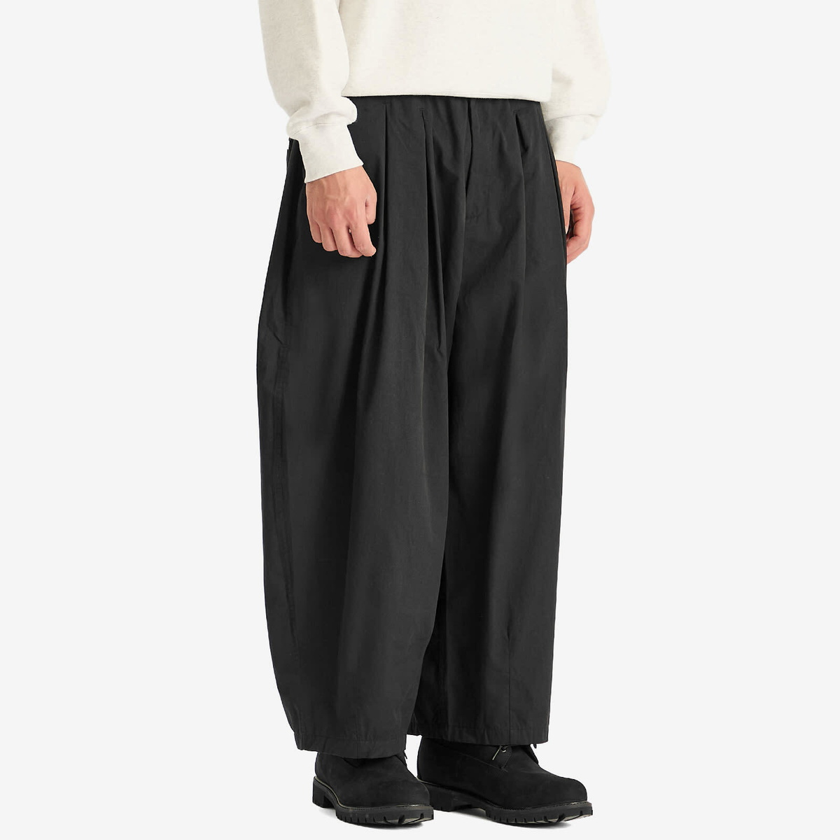 Anglan Men's Essential Easy Balloon Trousers in Black 
