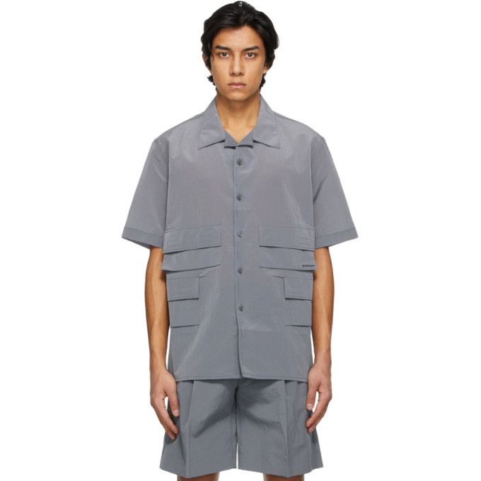 Photo: Givenchy Grey Multipocket Short Sleeve Shirt