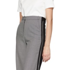 Stella McCartney Black and White Micro Tweed Tailored Trousers