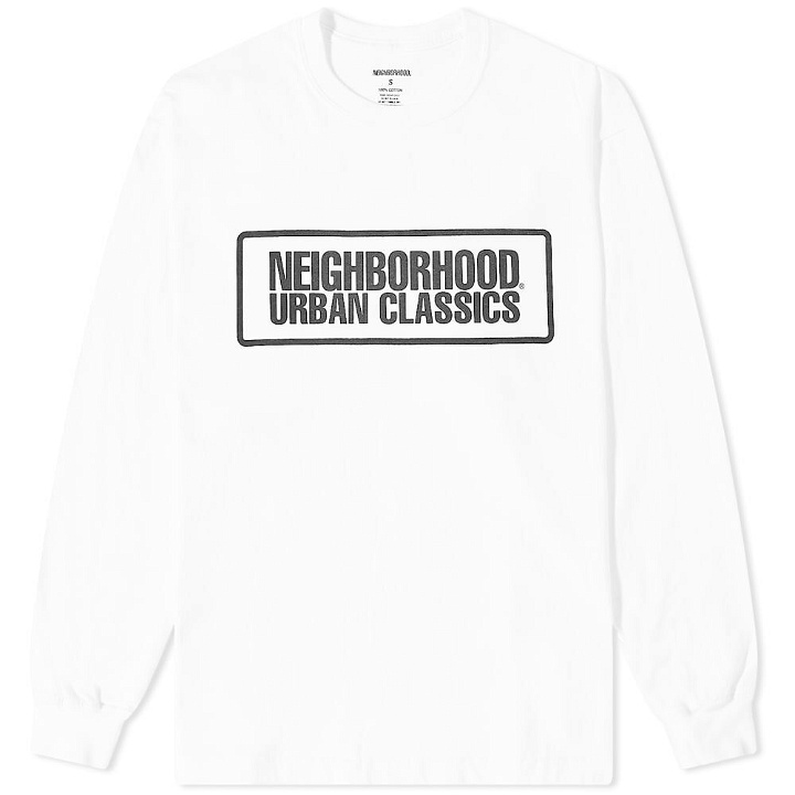Photo: Neighborhood Men's Long Sleeve NH-3 T-Shirt in White