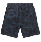 Alex Mill - Camouflage-Print Herringbone Cotton Drawstring Shorts - Blue