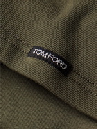 TOM FORD - Stretch-Cotton Jersey T-Shirt - Green