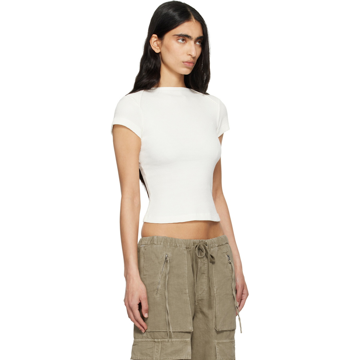 Citizens of Humanity Off-White Waffle Baby T-shirt