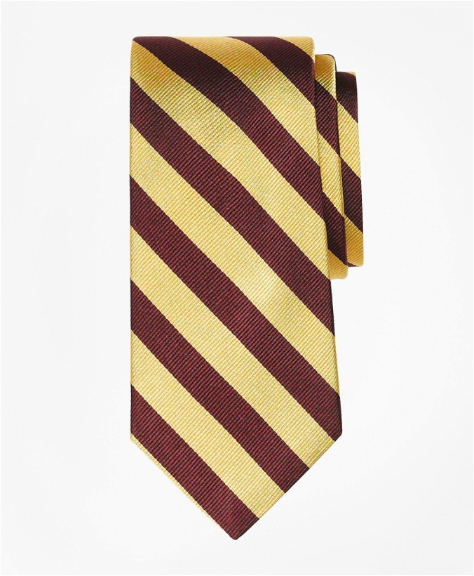 Photo: Brooks Brothers Boys Guard Stripe Tie | Burgundy/Gold