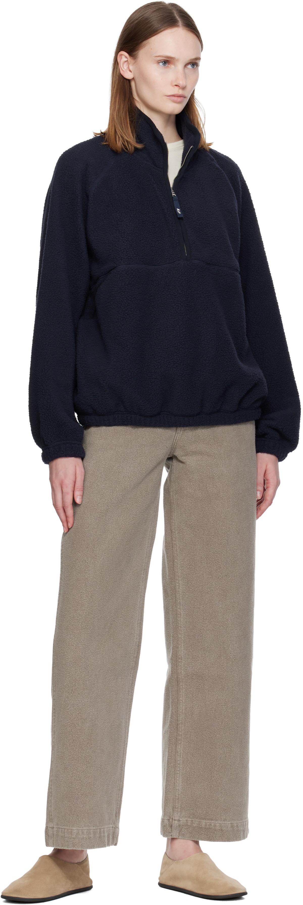 Nothing Written Navy Woolly Fleece Sweater