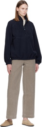 Nothing Written Navy Woolly Fleece Sweater