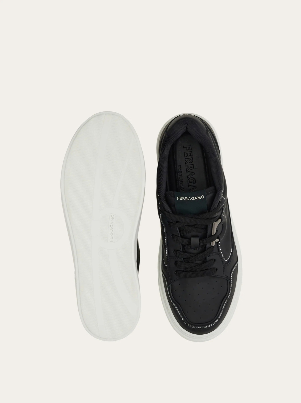 Ferragamo Mens Gancini sneaker in Black