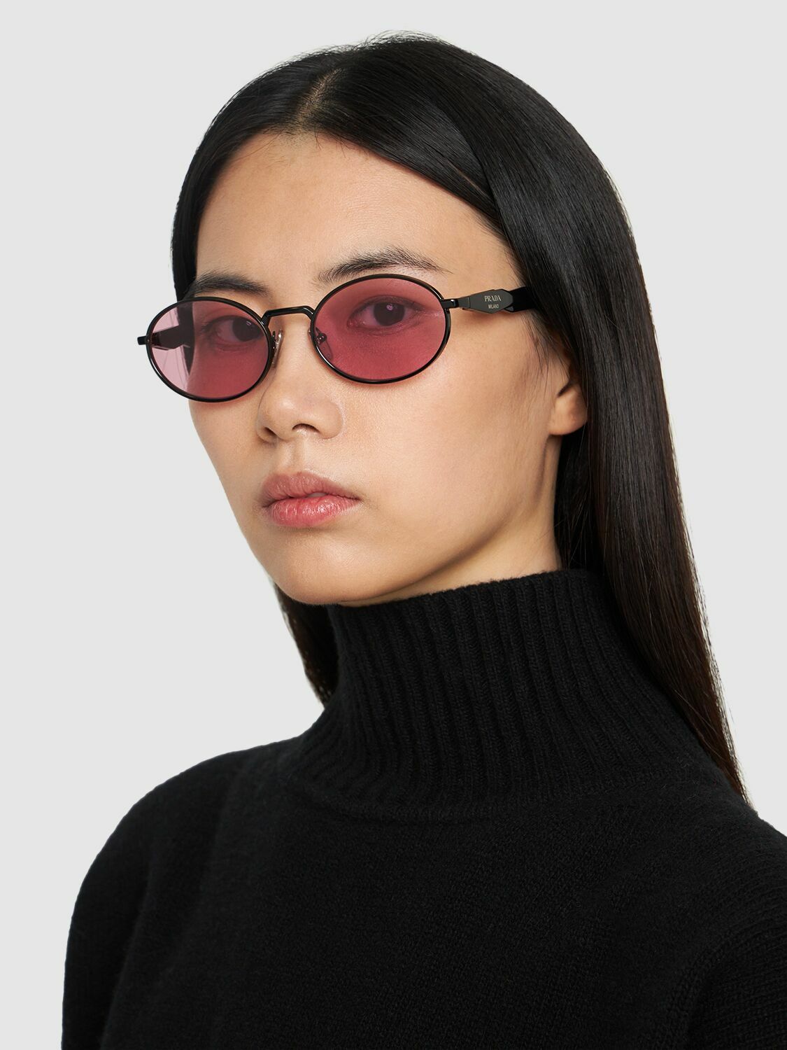 小物 Archive PRADA oval sunglasses red PRADA - Heritage Oval Metal Sunglasses Prada