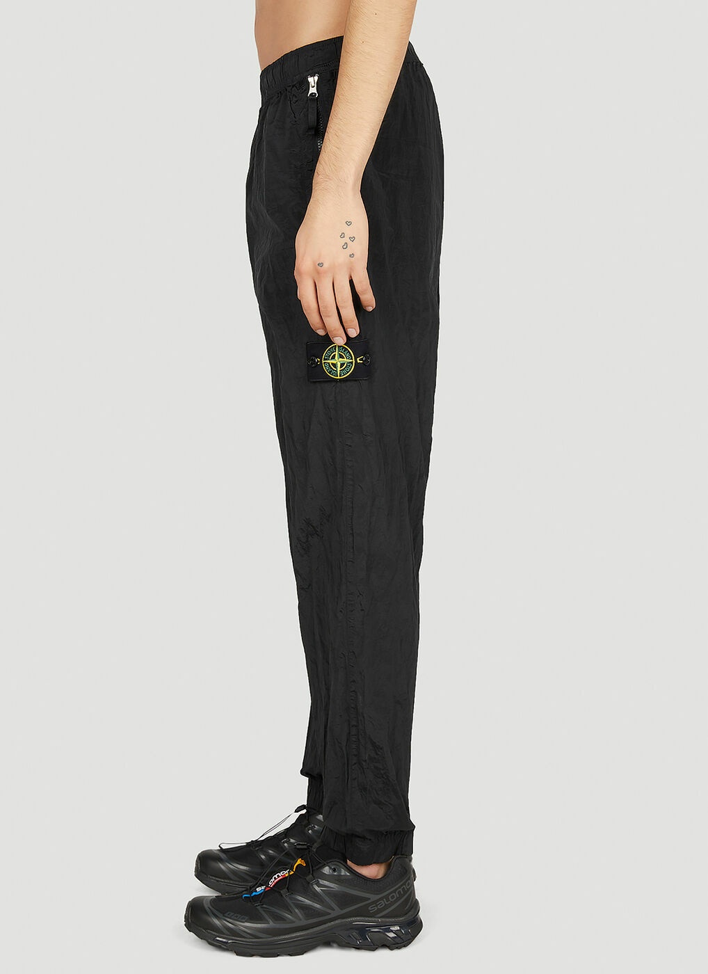Stone Island - Compass Patch Track Pants in Black Stone Island