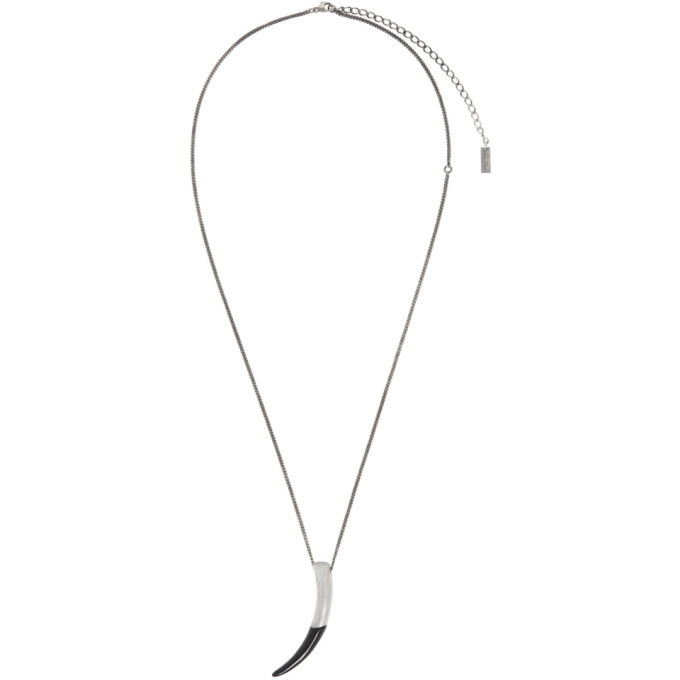 Photo: Saint Laurent Silver Horn Necklace