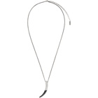 Saint Laurent Silver Horn Necklace