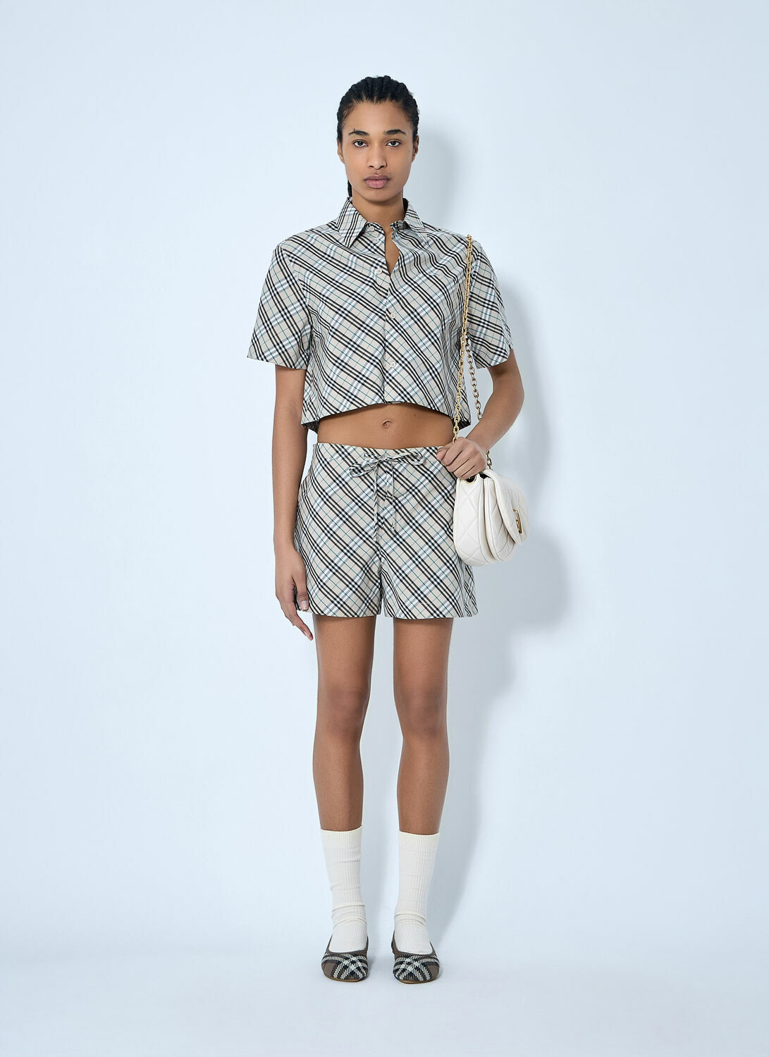 Burberry Check Drawstring Shorts