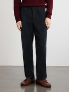 Barena - Straight-Leg Garment-Dyed Stretch Cotton-Moleskin Trousers - Blue